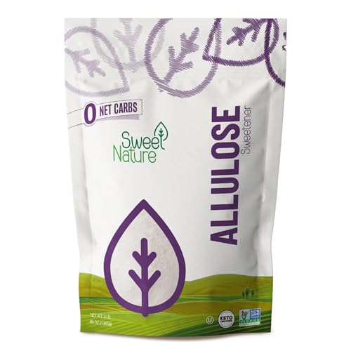 Sweet Nature Allulose Sweetener 3 lb Resealable Bag, Keto Sugar Substitute, Non-GMO, Gluten-Free, Kosher, Zero Calorie, Natural Granulated Sugar Alternative, Allulose Powder for Baking & Cooking