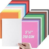 Geosar White Linen Cardstock - 400 Sheets 92lb 250GSM Heavyweight Blank Paper For Invitations & Printing