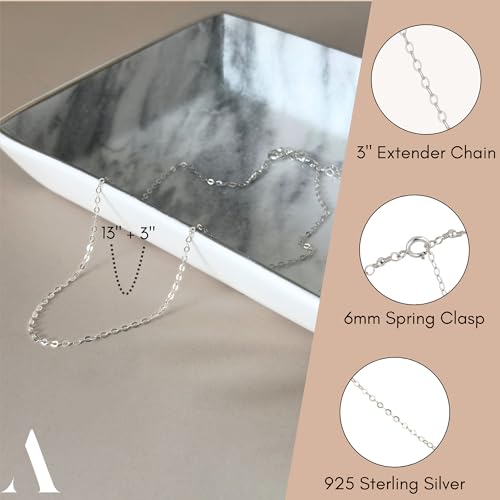 Annika Bella Choker Necklace, 925 Sterling Silver Chain, Short Collar, Chokers for Women, Simple Jewelry, Layering Necklaces, Gifts for Women3