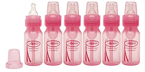 Image of Dr. Brown's Pink 4 Ounce Bottles - 6 Pack