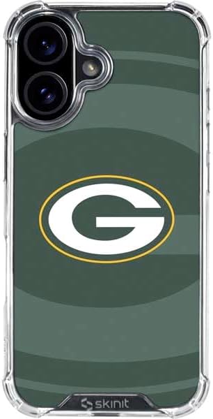 Skinit Clear Phone Case Compatible with iPhone 16 Plus - Officially Licensed NFL Green Bay Packers Design