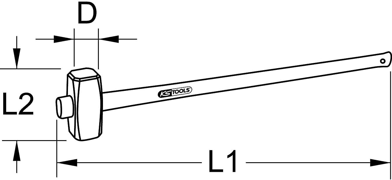 Sledge hammer, fiberglas handle, 4000g