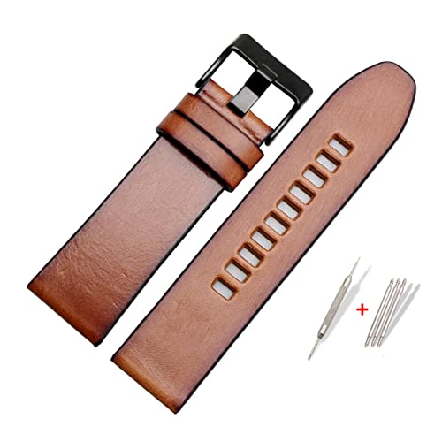 Bracelet en cuir italien pour Diesel DZ7314 DZ7406 - Élégance rétro 26mm