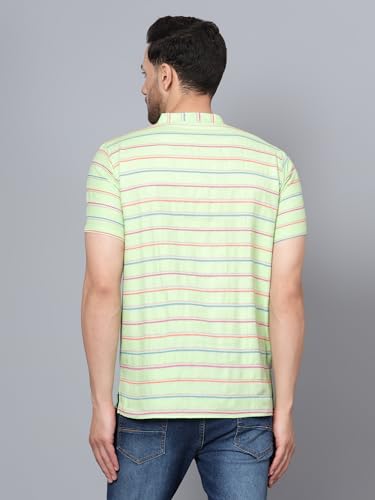 Image of LATEST CHIKAN Men's Cotton Regular Casual Strped Short Kurta Half Sleeves - (SK-LJ.DS.AS)