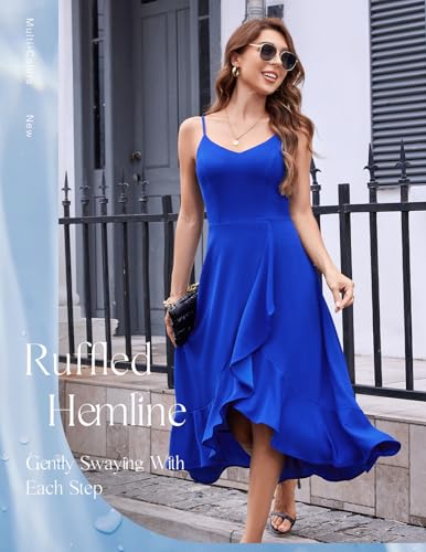 Image of DRESSTELLS Women's Cocktail Dresses, Formal Wedding Guest Graduation Party High Low Dress