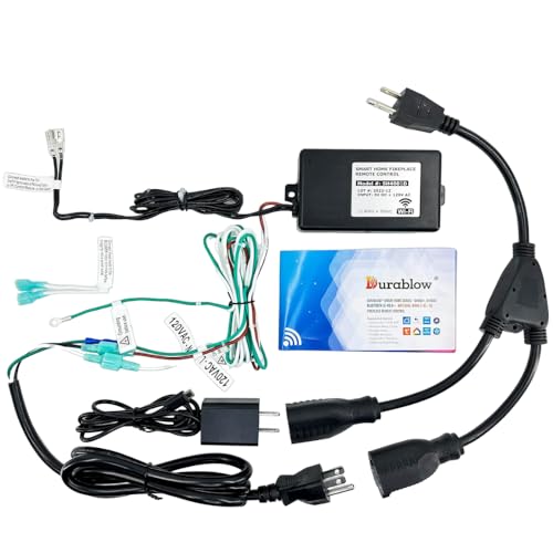 Durablow SH4001D Dual Wi-Fi (2,4 G + 5G) Smart Home ON/OFF Válvula de lareira a gás controlo remoto soprador, compatível com Alexa, Google Home Assistant, SmartThings, Siri através da aplicação