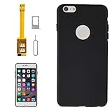iphone 4 sim karte gesperrt 4 in 1 (Dual-SIM-Karten-Adapter + TPU Case + Behälter-Halter + Sim Karten-Behälter-Halter stoßen Pin), für iPhone 6 Plus