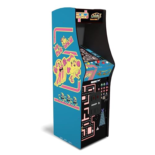 ARCADE1UP Class of 81’ Deluxe in blue cabinet with Ms. Pac-Man artwork and light-up marquee