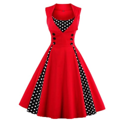 Robe gothique à pois Saymany : style rockabilly et cocktail rétro vintage