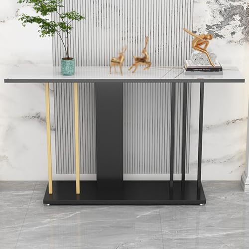Mesa de consola industrial para organizar y decorar el pasillo familiar