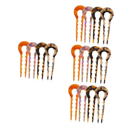 Épingles à cheveux en U en acétate résistant lot de 4 pinces à chignon lisses