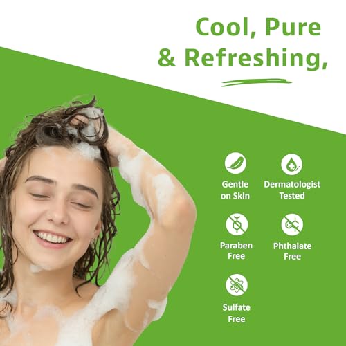Image of Amazon Essentials Tea Tree Mint Shampoo, Cool & Refreshing, Sulfate-free Formula, 33.8 Fl Oz, Pack of 1