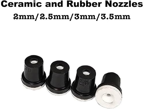 Sand Blaster Gun, Sandblasting Gun with 4X Ceramic Tip Abrasive Sandblaster Gun Kit with Nozzles (2/2.5/3/3.5mm) to Deburr Remove Rust Paint Stain - Thumbnail 4