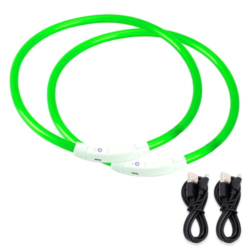 Anfurt 光る首輪 犬 点灯 首輪 光る led 散歩 USB充電式 LED光る首輪 LEDライト首輪 猫 ワンちゃんの安全対策 サイズ調整可 発光首輪 事故防止 ペット用 小型犬 中型犬 大型犬