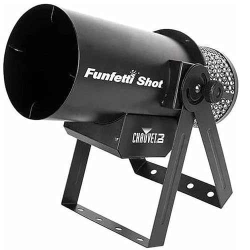CHAUVET DJ FunFetti Shot Professional Confetti Launcher w/Wireless Remote for Concerts, Parties, and Special Events