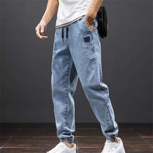 Men's Streetwear Cargo Jeans Jogger Style Harem Denim Pants Loose Fit Plus Size Spring Summer2
