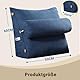 GOZYLA Keilkissen Lesekissen 60x50x20 cm: Dreieckige Baumwolle Verstellbar Nackenrolle Lendenwirbelstütze Rückenkissen Rückenstütze für Zuhause Büro Bett Sofa Wand Wohnmobil Lesebegeisterte
