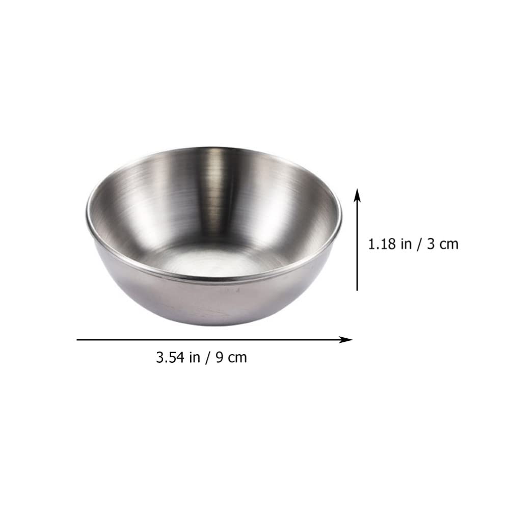 Yardwe Set Di 10 Ciotoline Porta Condimenti In Acciaio Inox - Diametro 10 Cm - Per Ketchup, Salse, Antipasti E Insalate