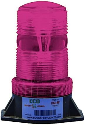B6L4PAC 85-265V AC LED EMERGENCY WARNING SAFETY LIGHT BEACON STROBE EFFECT 110V 120V 220V 240V (PINK)