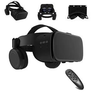 VR Headset for Phone, VR for Movies & Games Foldable 3D Virtual Reality Glasses Bluetooth VR for iPhone/Android Phones with 4.7-6.5’’ Screens, Great for Kids and Adults (Black)