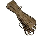 Bowtique Emilee 1/4' Elastic 10 yards Bundle, Braided Skinny Elastic for Face Masks, Headbands or Hair Ties (Tan)
