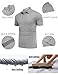 COOFANDY Mens Golf Polo Shirt Short Sleeve Moisture Wicking Quick Dry Performance Sport Casual Stylish Collared Shirts Light Gray