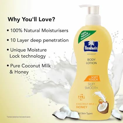 Image of Advanced Soft Touch Body Lotion for Women & Men, 400 ml | Snap2kart | Parachute Body Lotion for Men and Women