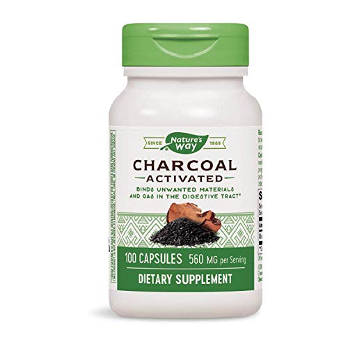 Nature's Way Cápsulas activadas con carbón, 280 mg, 100 unidades