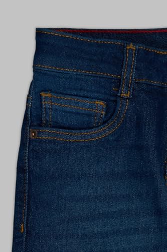 Image of Pantaloons Junior Kids Cotton Stretch Blend Jeans | Slim Fit | Mid Rise Waist | Full Length