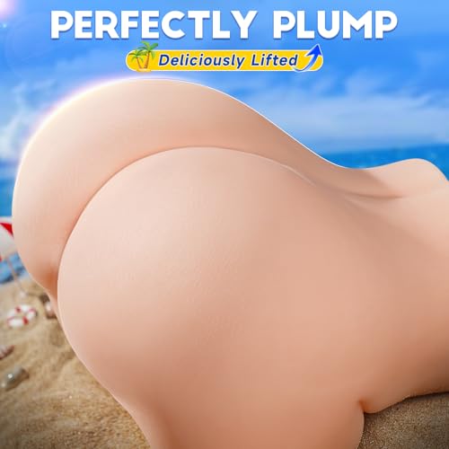 Image of BIG SHOCKED 18LB Sex Doll for Men - Realistic Male Masturbators Ergonomic Curved Design with Dual Vagina & Anal Channels, 3D Lifelike Soft Butt Adult Anal Toys Stroker