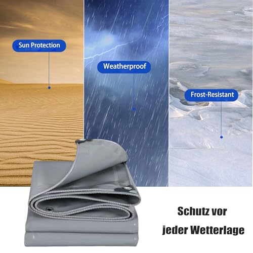 Bâche de protection premium 450g/m² grise imperméable JXL11