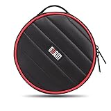 BUBM Portable Polyester CD/DVD Wallet 32 Disc Capacity Storage Carrying Case Bag Protector Organizer (Black)