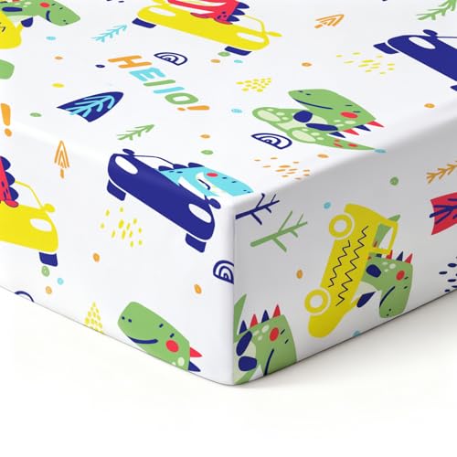 Image of UOMNY Crib Sheet,Boys Girls Crib Sheets Baby Sheet for Standard Crib and Toddler Mattresses Nursery Bedding Sheet Crib Mattress Sheets for Boys and Girls 1 Pack Toddler Sheet