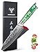 Messe mit günstig Kaufen-SANMUZUO Allzweckmesser Damastmesser 13 cm Klingenlänge - Japanisches Kochmesser - VG 10 Damaskus Stahl Küchenmesser mit Harzgriff - Xuan Serie(Smaragd Grün)