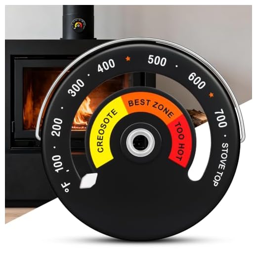 NUTKIT Termómetro Magnético para Estufa, 1PC Termómetro de Tubo para Estufa de Leña,Termómetros Magnético de Gran Tamaño de Redondo,para Medidor de Temperatura para Chimenea,Accesorios para Quemador