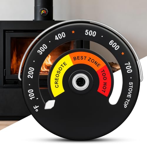 NUTKIT Magnetic Stove Thermometer 1PC Log Burner Thermometer
