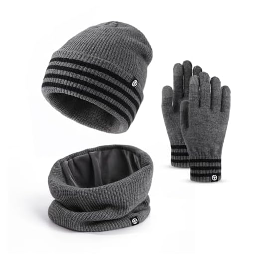 Come trasformare una sciarpa in un cappello rapido per studenti 2 Set Invernale Cappello a Maglia Foderato Pile