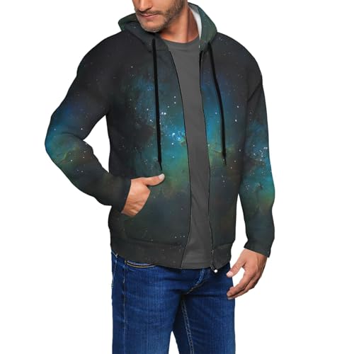 Sweat galaxie vert homme le confort absolu pour le bureau et le running