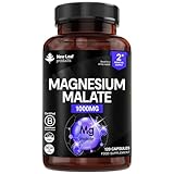 Magnesium Supplements 1000mg - Pure Magnesium Malate Capsules - Bones & Sleep Support - High Absorption - Vegan High Strength - 2 Months Supply
