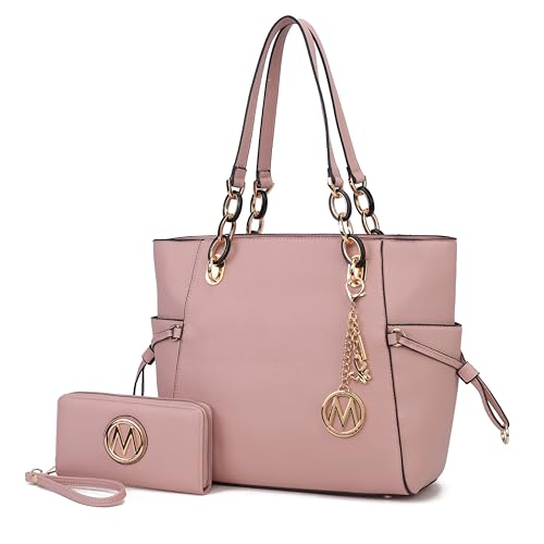 Image of MKF Collection Women's Tote Bag With Wristlet Wallet Bag, Vegan Leather Handbag Purse Set by Mia K