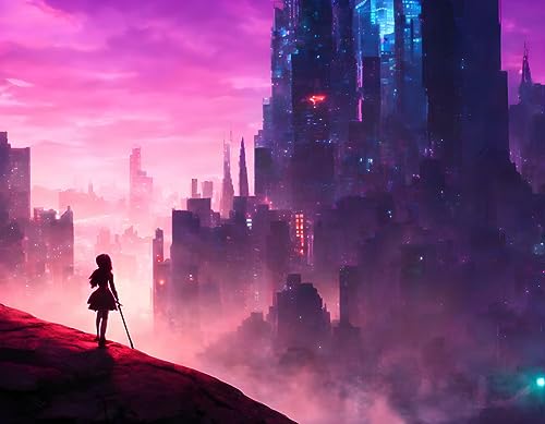 Art mural anime girl photos sur toile décoration salon 58x90
