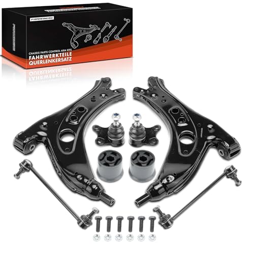 Frankberg Querlenker Satz Vorderachse Kompatibel mit Cordoba 6L2 1.2L-2.0L 2002-2009 Fabia I 6Y2 1.0L-2.0L 1999-2008 Polo 9A 9N 1.2L-1.9L 2001-2009 Replace# 5Z0407365B