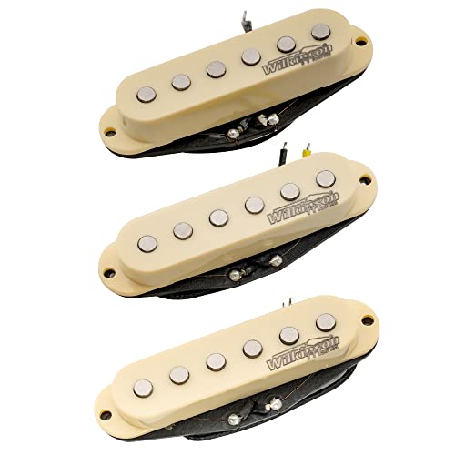 Micros Strat Wilkinson Alnico 5 kit de 3 micros simple bobinage crème guitare Stratocaster