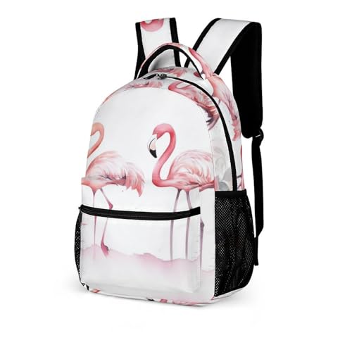 Flamingos Backpack for Travel, Ultra Durable Small Bookbag Lightweight Daypack for Women Men4