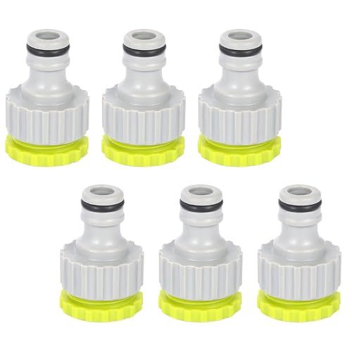 Onuuzivl ホース蛇口アダプター | 6個セット 蛇口クイックコネクター - 漏水防止ホース接続 13mm/19mm対応 庭の灌漑・芝生の水やり・車洗浄用