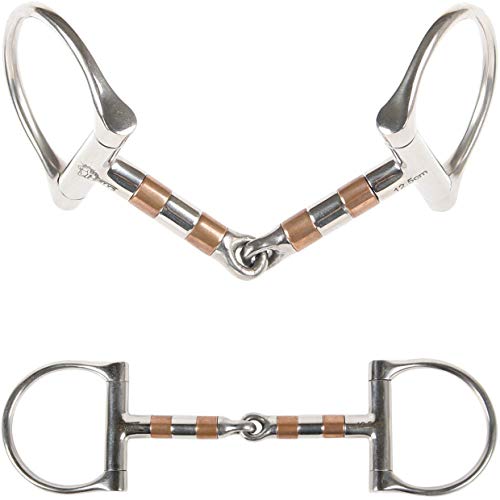Bridon en D 12,5 Harry's Horse mors avec rouleaux cuivre taille M