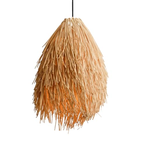 Lustre bohème pour salle à manger suspension rotin naturelle bord de mer