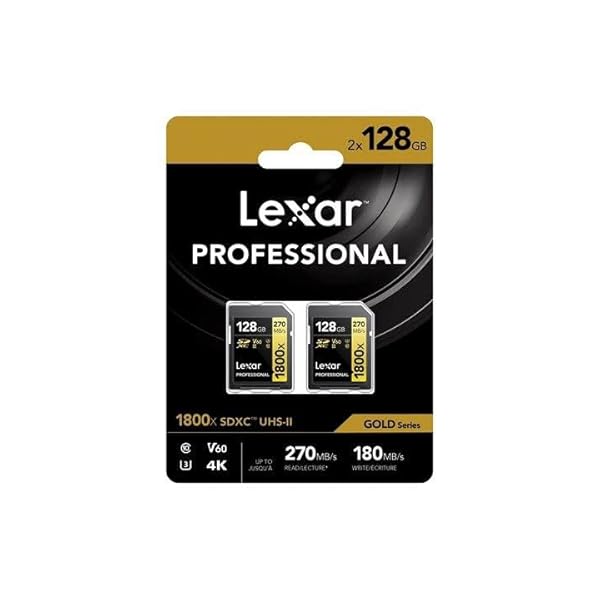 Lexar Professional GOLD SDXC 1800x 128GB UHS-II V60-2PACK