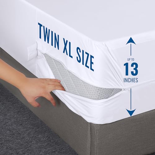 image for Utopia Bedding Waterproof Mattress Protector Twin XL Size, Zippered Ma