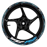 Jante Stickers kit Autocollants pour Jantes De Moto pour Yamaha YZF R6 YZF R6 YZFR6 17 Pouces   Bandes Réfléchissantes Stickers pour Moyeux Reflective Rim Stripe Sticker(Couleur 2)